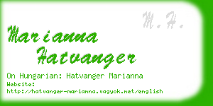 marianna hatvanger business card